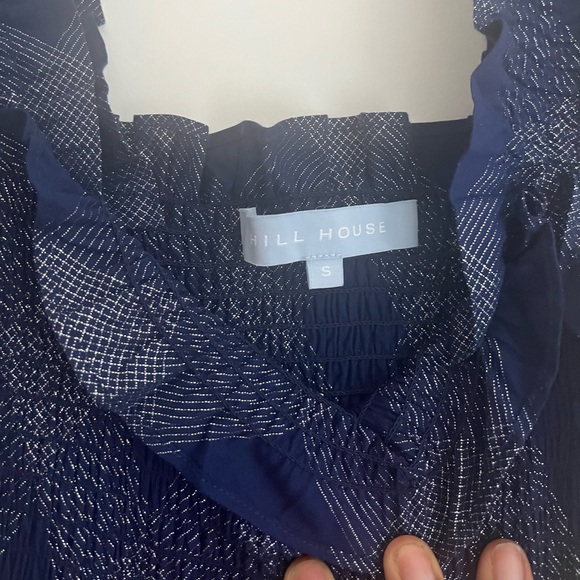 Hill house navy blue metallic nap dress - Picture 4 of 7